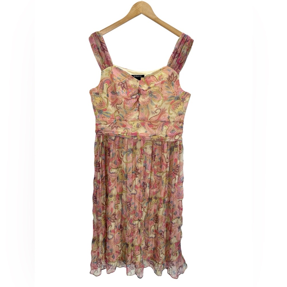 Hypnotix Vintage Paisley Midi Dress Fairy Boho Cottage Spring Garden Party 14